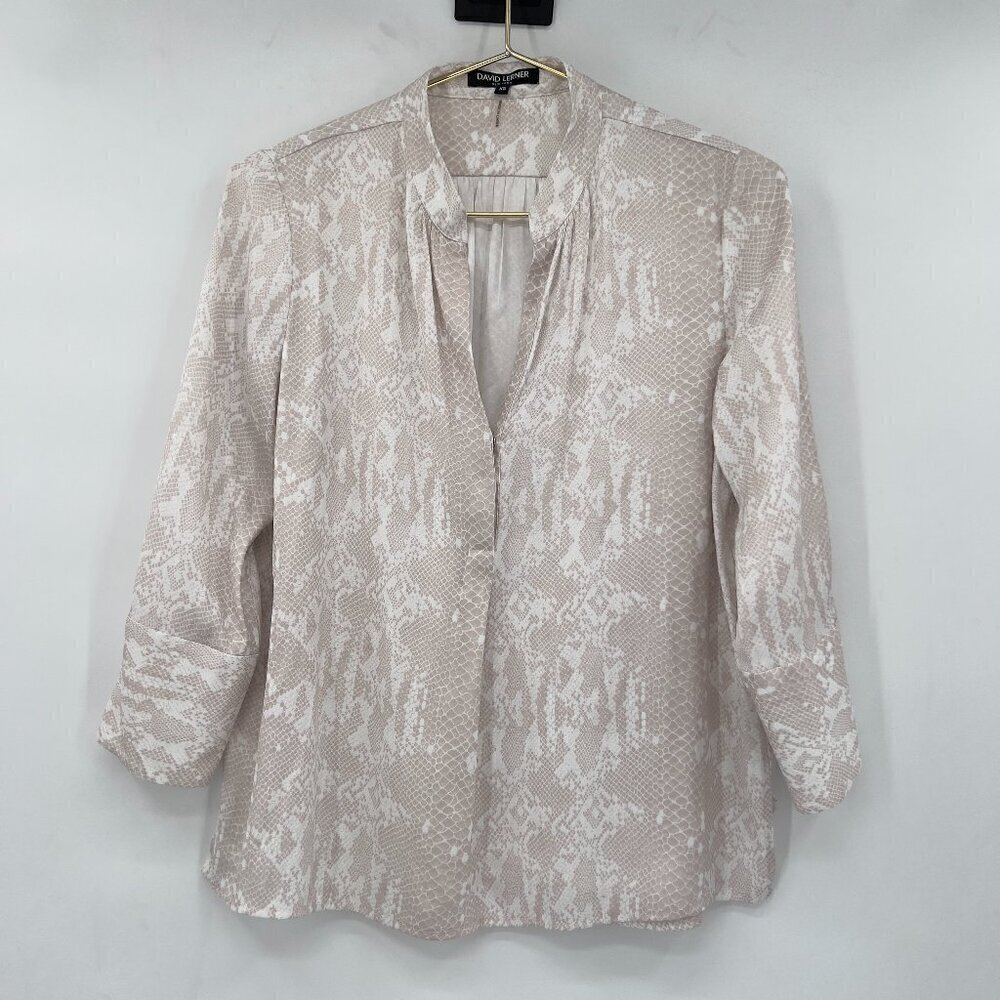 David Lerner 3/4 Sleeve Snake Print